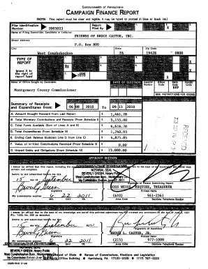 Pennsylvania Campaign Finance Report