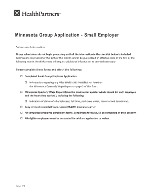 Minnesota Small Employer Group Application