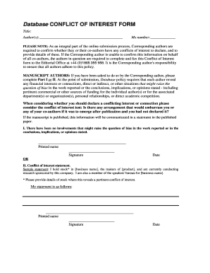 Conflict of Interest Form