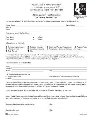 Authorization for Disclosure of Health Information
