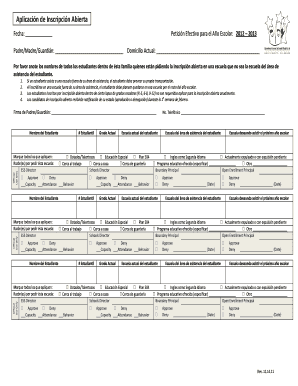 Aplicación de Inscripción Abierta
