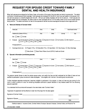 Iowa Spouse Credit Toward Family Insurance Form