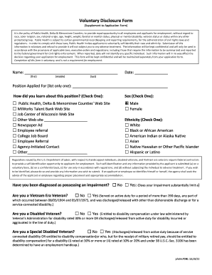Voluntary Disclosure Form
