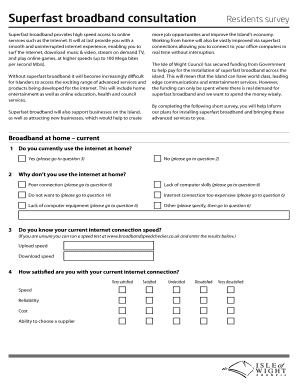 Superfast Broadband Consultation Survey