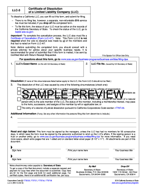 California LLC Cancellation Forms