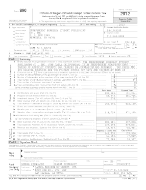 Form 990 2012