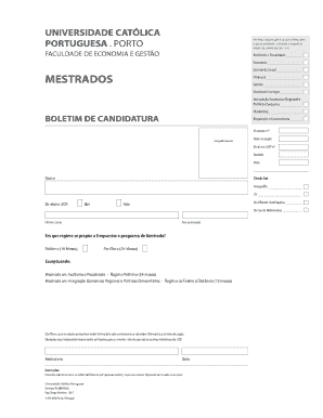 Formulário de Candidatura
