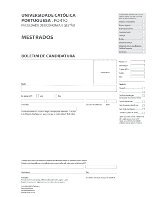 Formulário de Candidatura