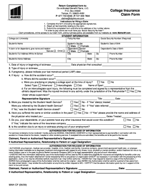 Student Insurance Claim Form