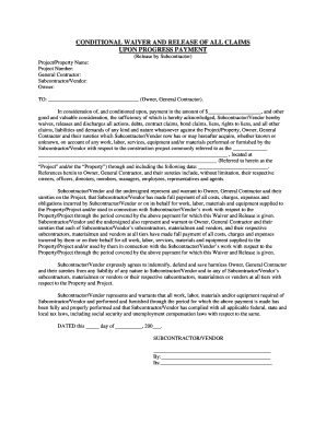 Conditional Waiver and Release of All Claims