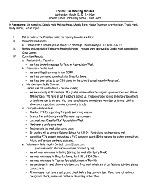 fillable online eccles canby k12 or eccles pta meeting minutes