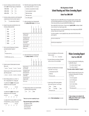 Ohio School Hearing and Vision Screening Report