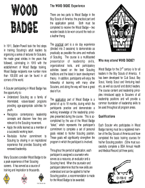 Wood Badge Application Form