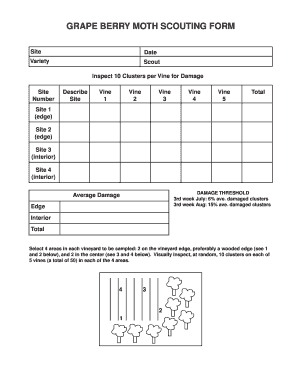 Grape Berry Moth Scouting Form