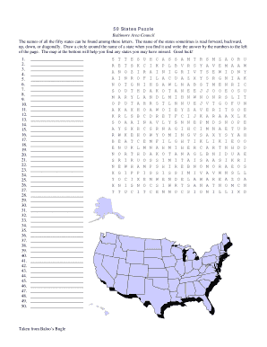 50 States Puzzle