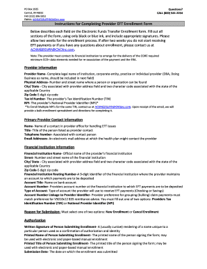 Provider EFT Enrollment Form