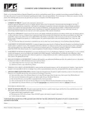 Consent and Conditions of Treatment