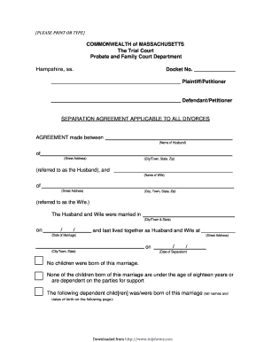 Letter of separation marriage - Ab SAMPLE bSEPARATION AGREEMENTb 11 - TidyForms