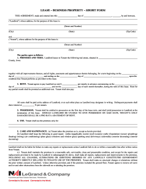 Iowa Business Property Lease Agreement