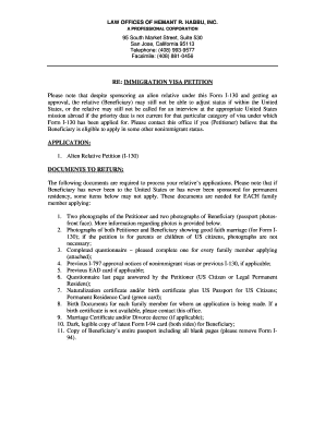 Immigration Visa Petition Form I-130