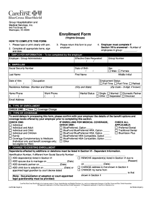 Virginia Group Health Insurance Enrollment Form