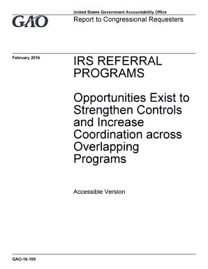 IRS Referral Programs Report