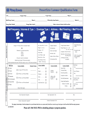 PresortXtra Customer Qualification Form