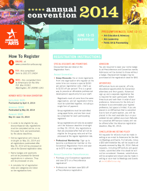 Americans for the Arts Annual Convention Registration Form