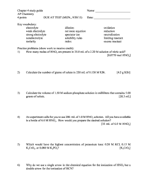 AP Chemistry Study Guide