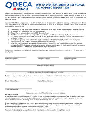 Simple agreement letter - deca written event statement of assurances and academic integrity