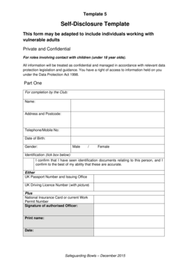 safeguarding disclosure form