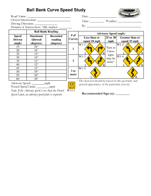 Ball Bank Curve Speed Study - Cornell Local Roads Program - clrp cornell