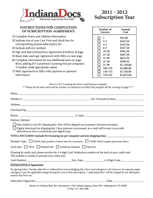 IndianaDocs Subscription Agreement