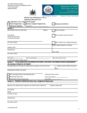 Maine Medical Marijuana Program Application
