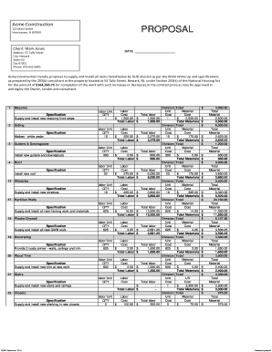 Contractor proposal sample - AnnieMac Renovation Lending