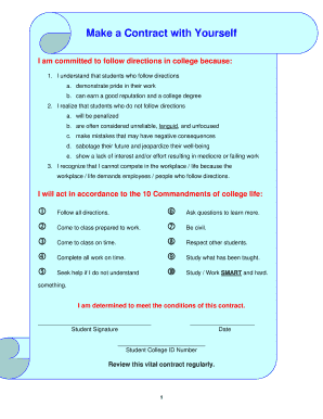 College Commitment Contract