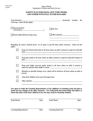 Illinois Foster Parent Safety Plan for Water Hazards