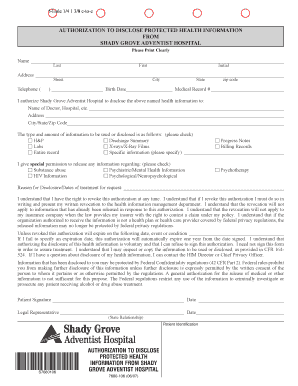 Authorization to Disclose Protected Health Information