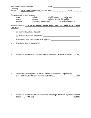 Example of chief complaint in nursing - Study Guide Weekly Quiz #7 Name: Chemistry 2 points DUE AT QUIZ (THURS - web lincoln k12 mi