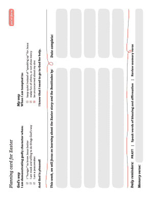Easter Planning Card Form