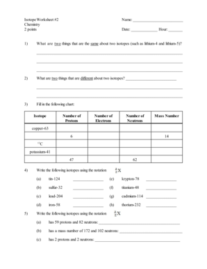 Printables Isotope Notation Worksheet fillable online isotope worksheet 2 fax email print pdffiller fill online