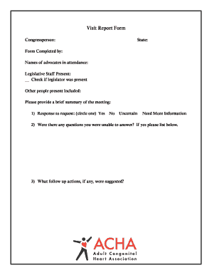 Visit Report Form