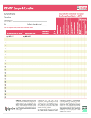 IGENITY Multi-Sire Parentage Form