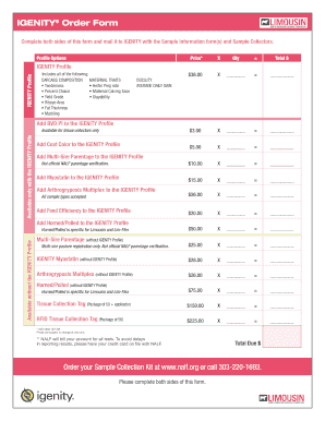 IGENITY Order Form