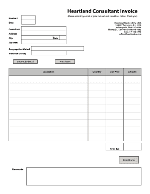 Heartland Consultant Invoice - Mid America UUA