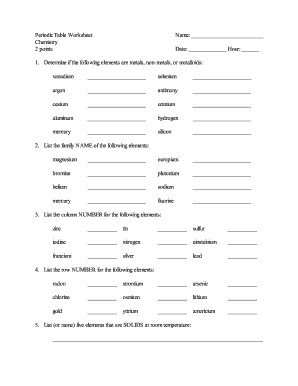 Getting to know the elements answer key - Periodic Table Worksheet Name Chemistry - web lincoln k12 mi