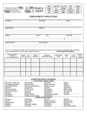 Employment Application Form