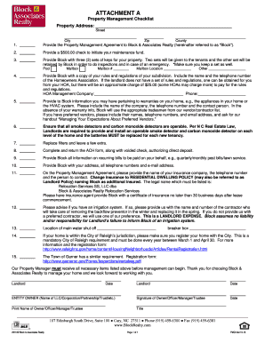 Property Management Checklist