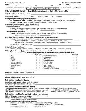 Dermatology Consultation Form