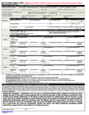SISC III Enrollment Form